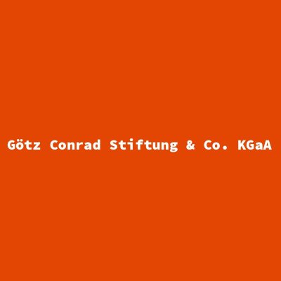 Hersteller: Götz Conrad Stiftung &amp; Co. KGaA