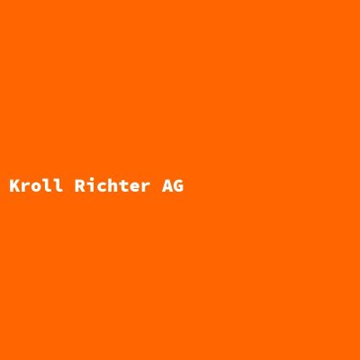 Hersteller: Kroll Richter AG