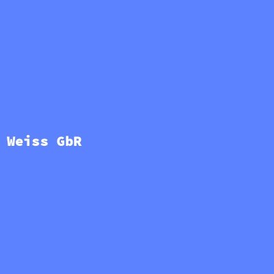 Hersteller: Weiss GbR