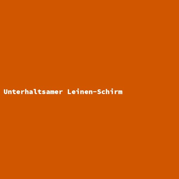 Unterhaltsamer Leinen-Schirm