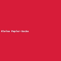 Kleine Papier-Socke