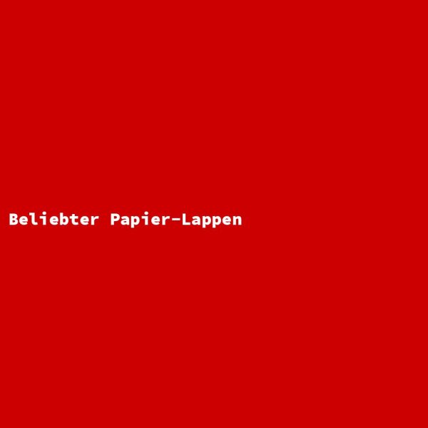 Beliebter Papier-Lappen