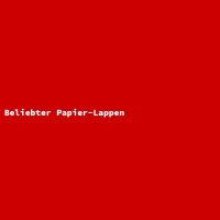 Beliebter Papier-Lappen