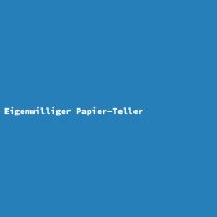 Eigenwilliger Papier-Teller