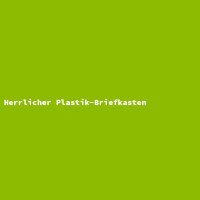 Herrlicher Plastik-Briefkasten